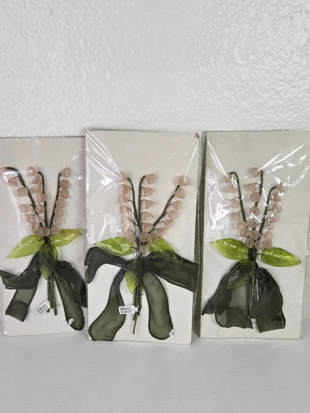 Katherine's Collection Pink Lily Of The Valley Floral Pick Stem Easter Decor 3pc